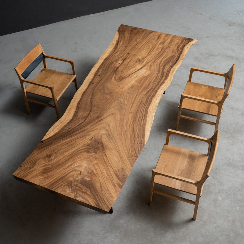 Kazanahome Modern Kitchen Live Edge Dining Table
