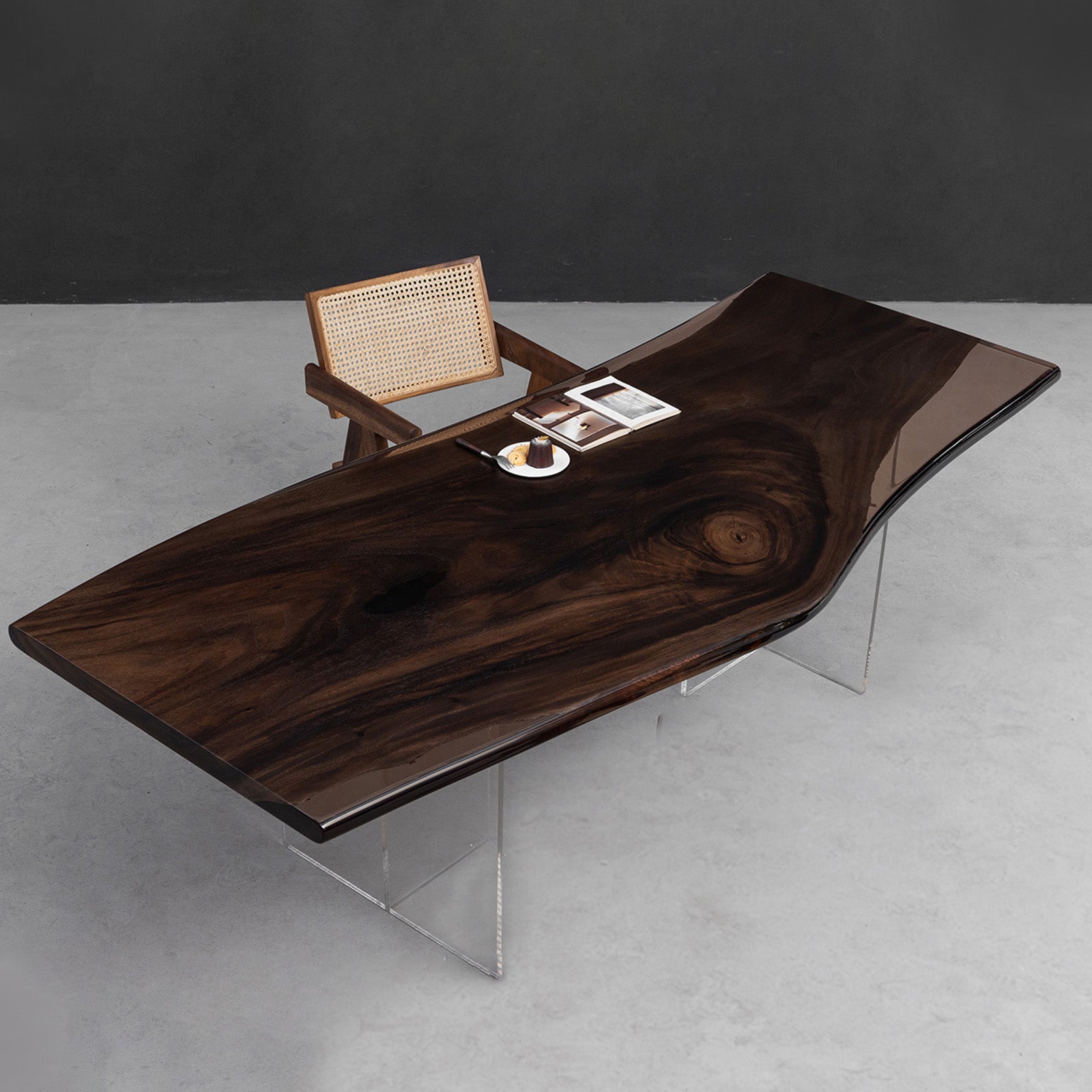 Handmade Walnut Wood Epoxy Resin Table - Kazanahome