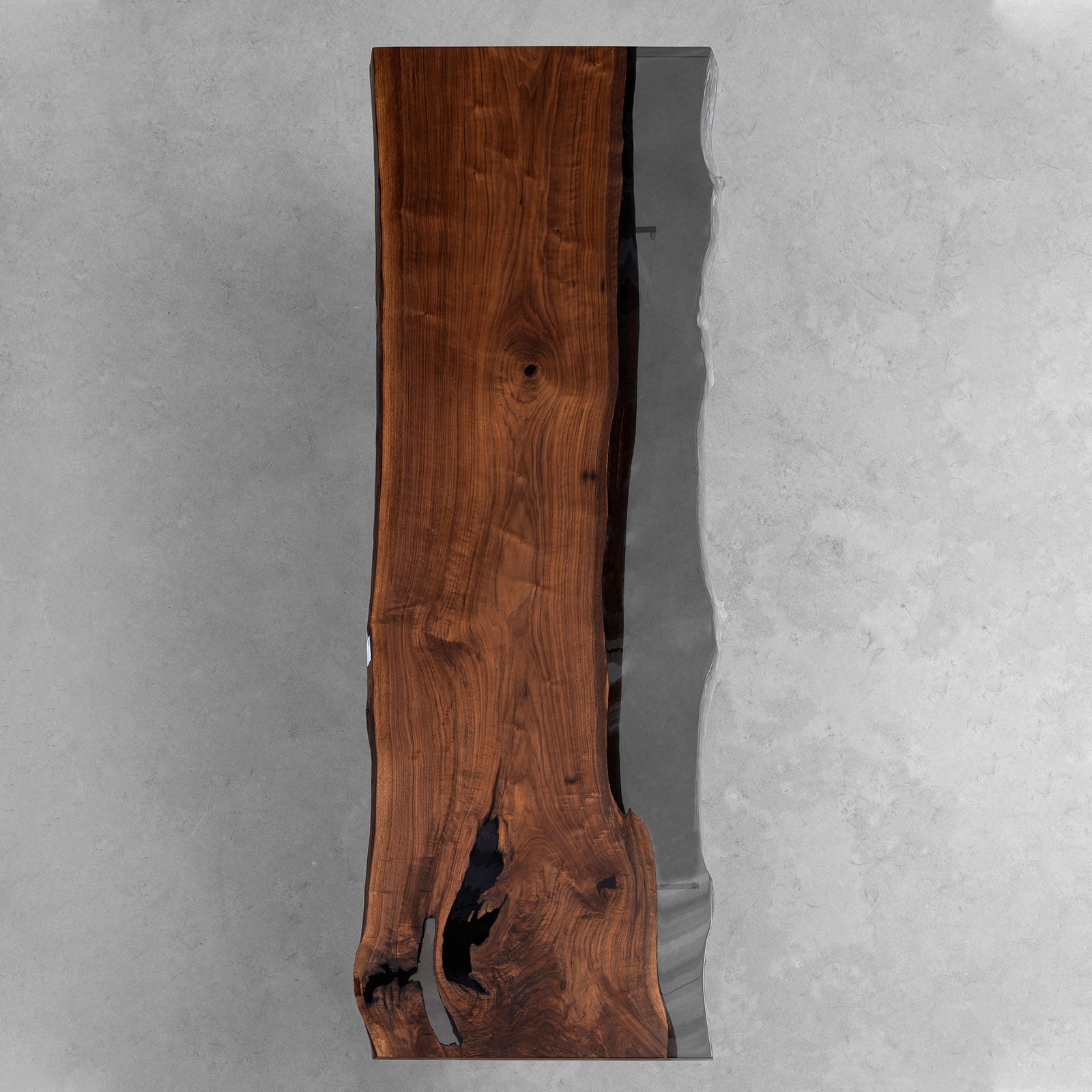Black Walnut Wood Epoxy Live Edge Table - Kazanahome