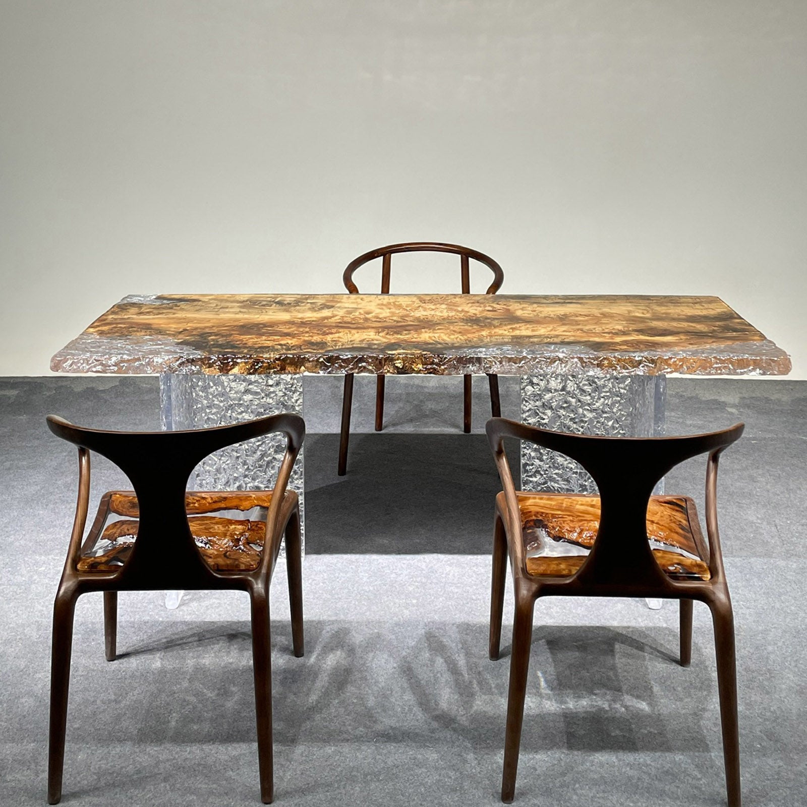 Epoxy Resin Poplar Wood Table - Kazanahome