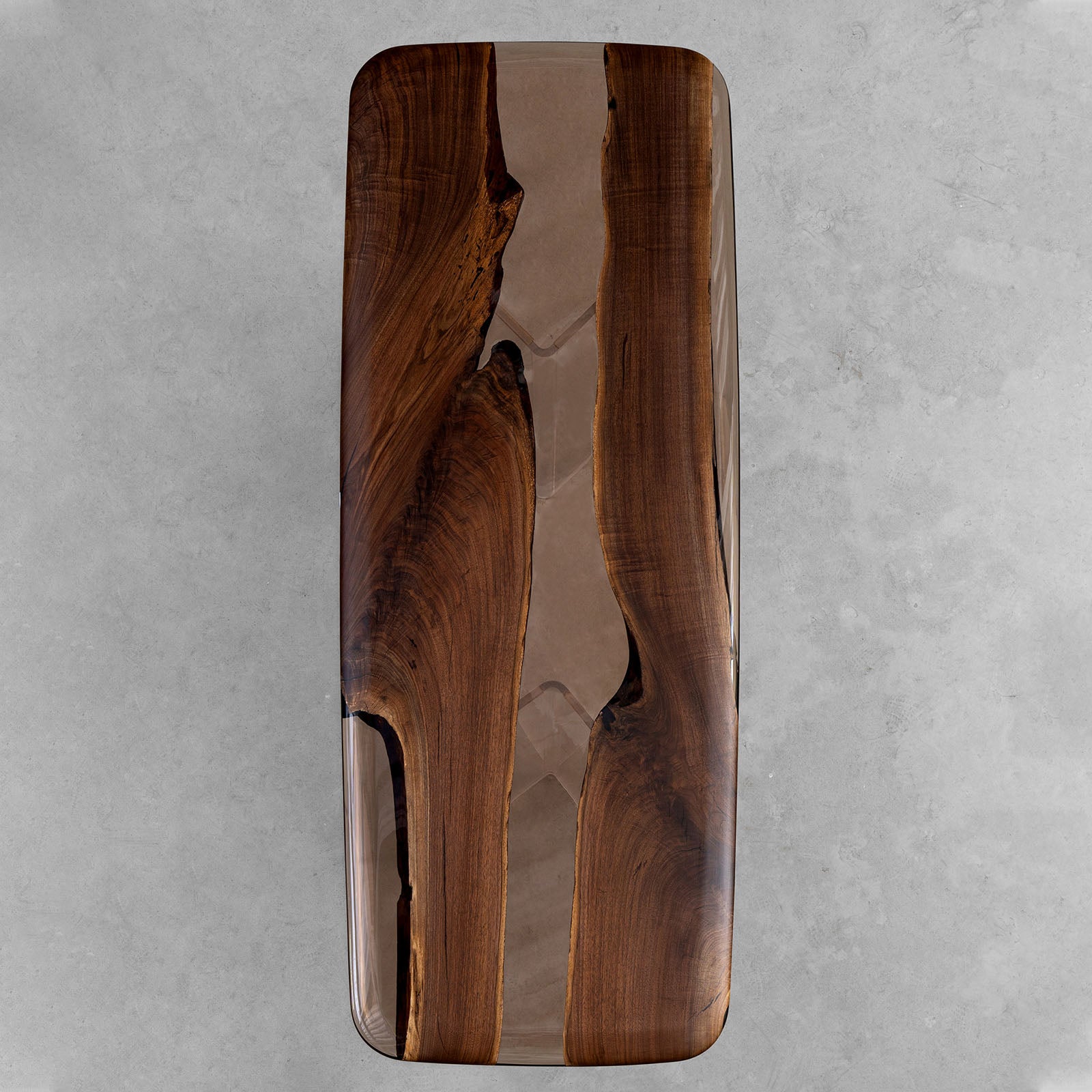 Epoxy Resin and Black Walnut Wood Table - Kazanahome