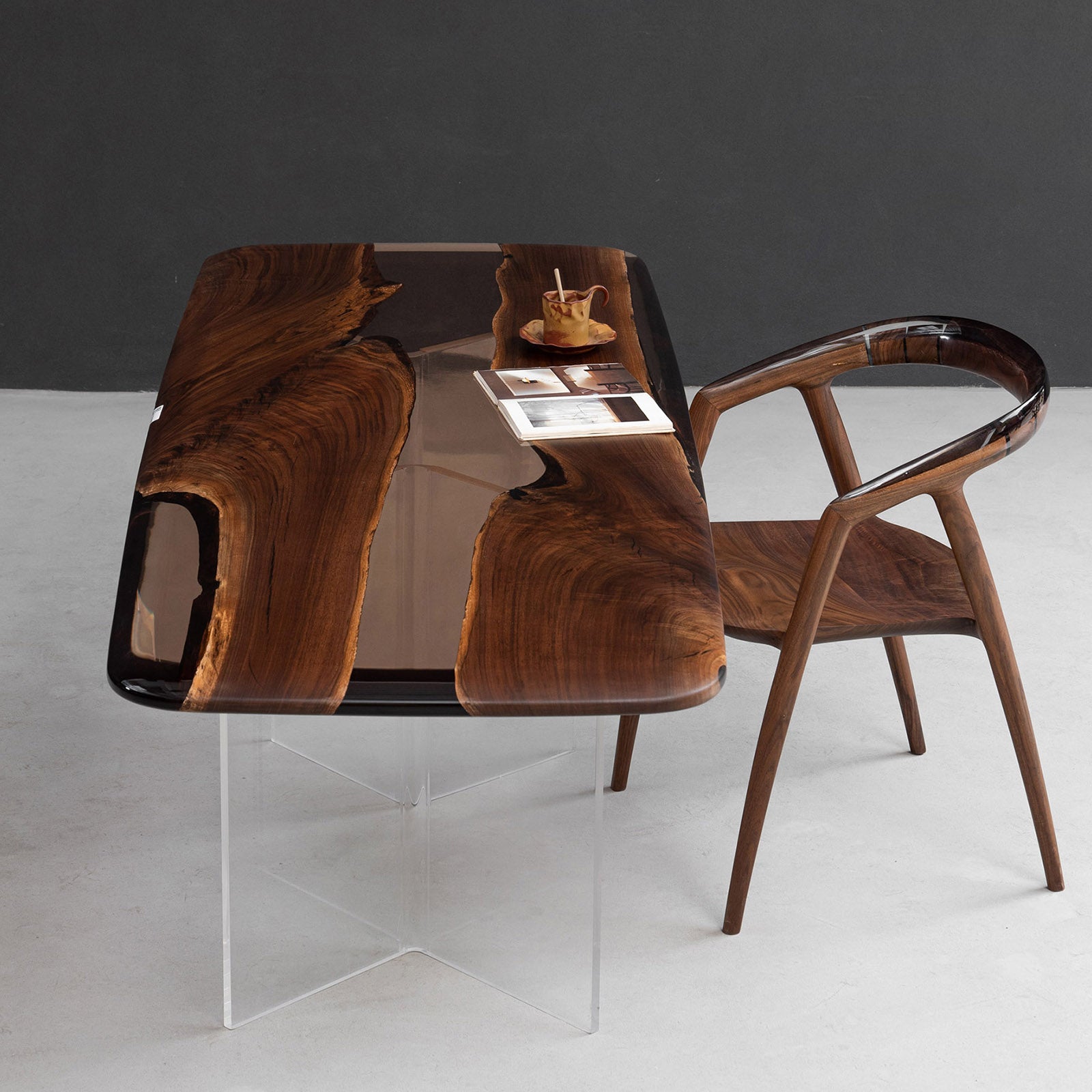 Wood Epoxy River Table - Kazanahome