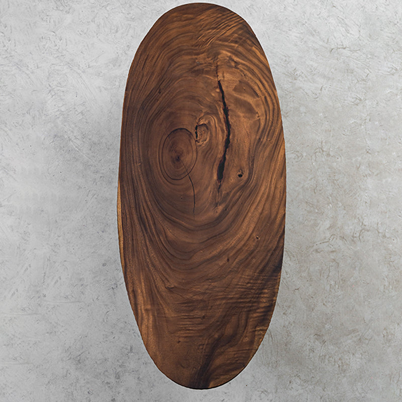 Handcrafted Oval Black Walnut Dining Table