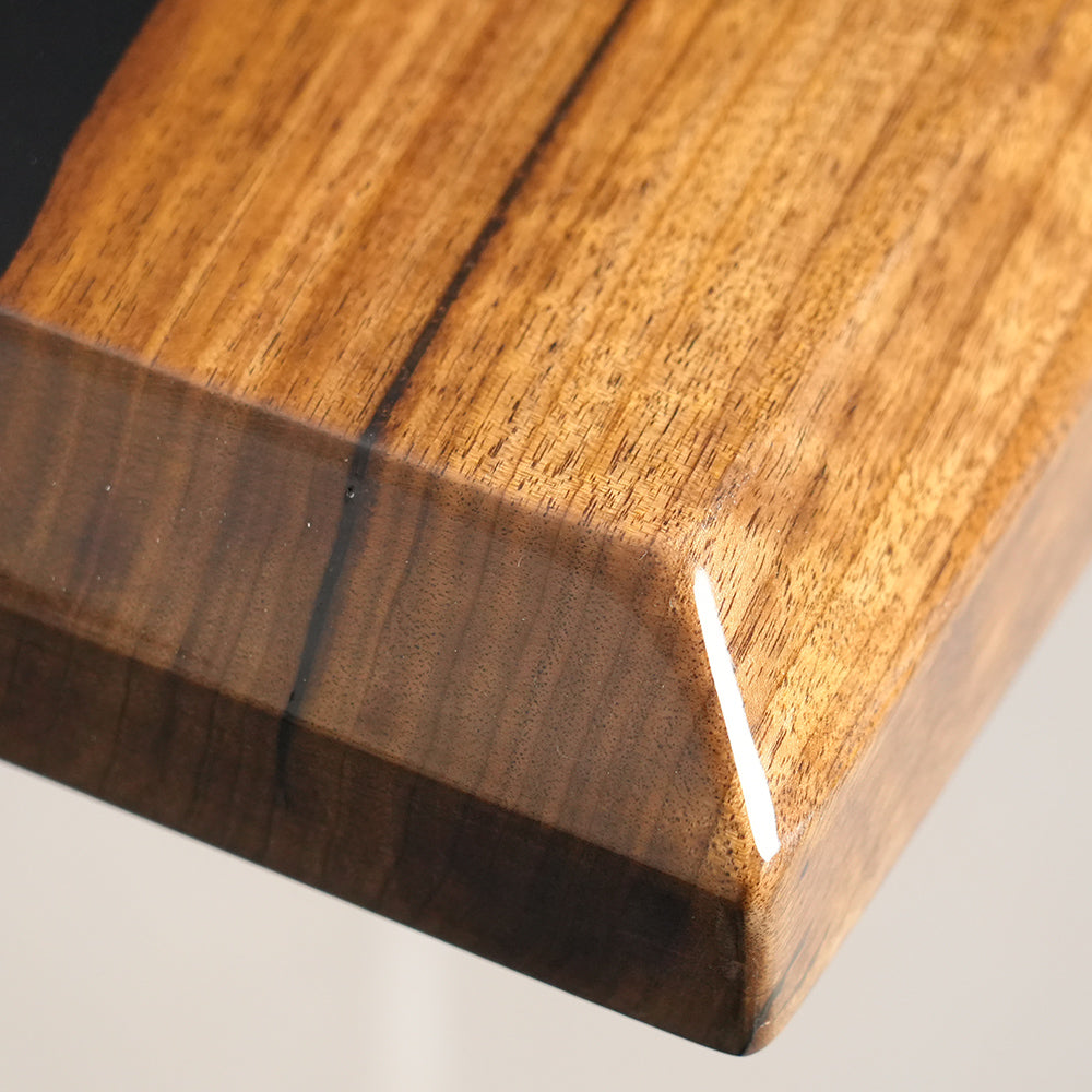 Wood Black River Epoxy Table