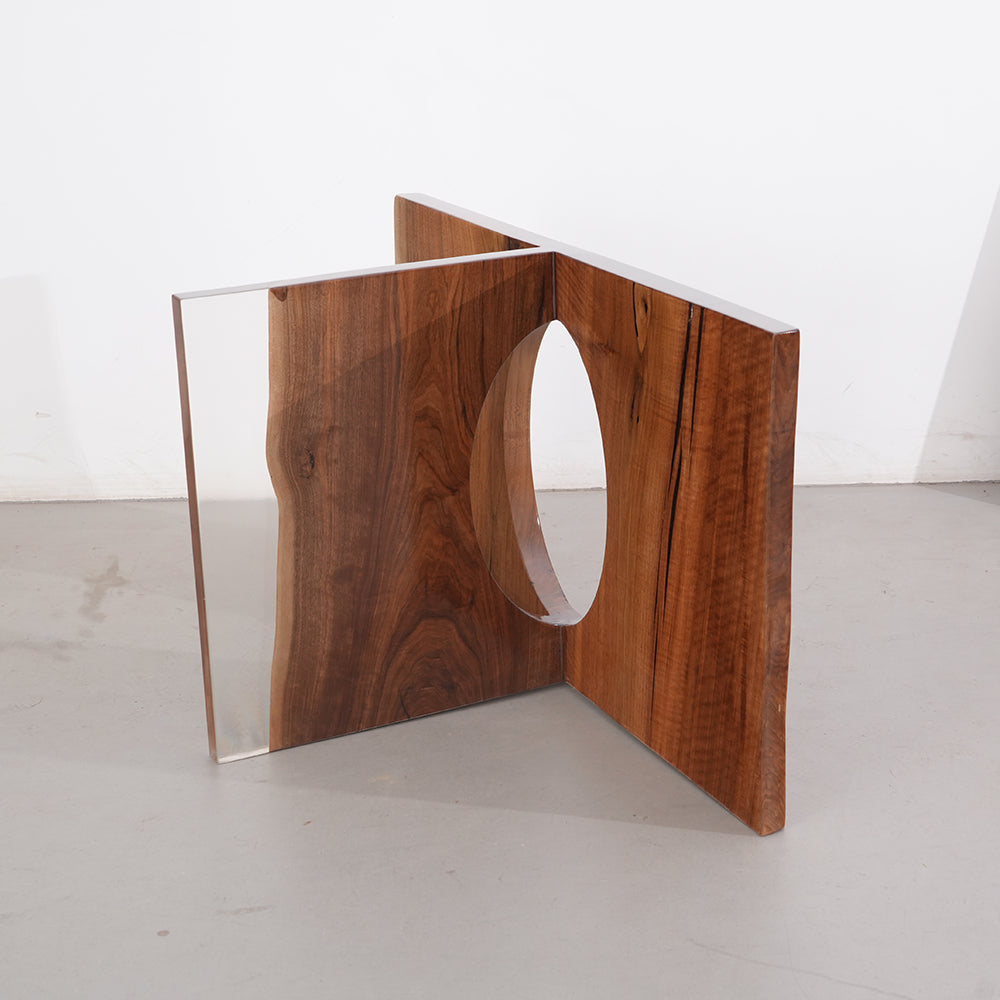 wooden clear epoxy table legs