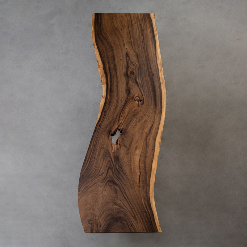 Kazanahome Large Size Walnut Wood Table Live Edge Seats 8-10