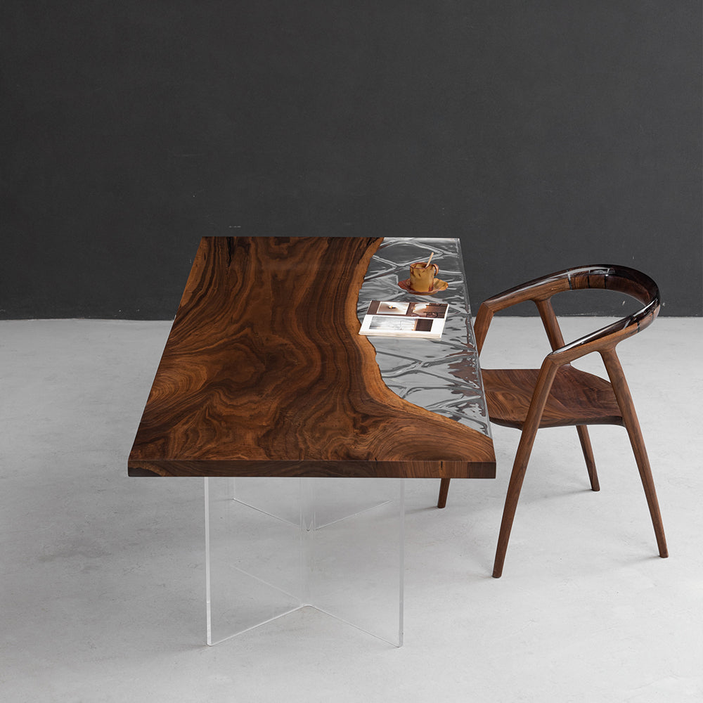 Wood Black Walnut Epoxy Table