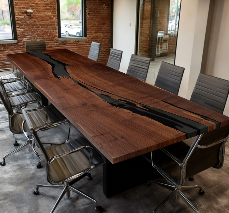 Custom Black Walnut Epoxy Table Deposit $500 for Sydney