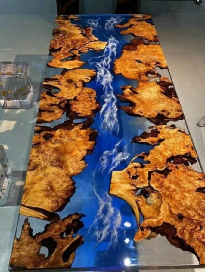Custom Cunninghamia Epoxy Table for Mustafa