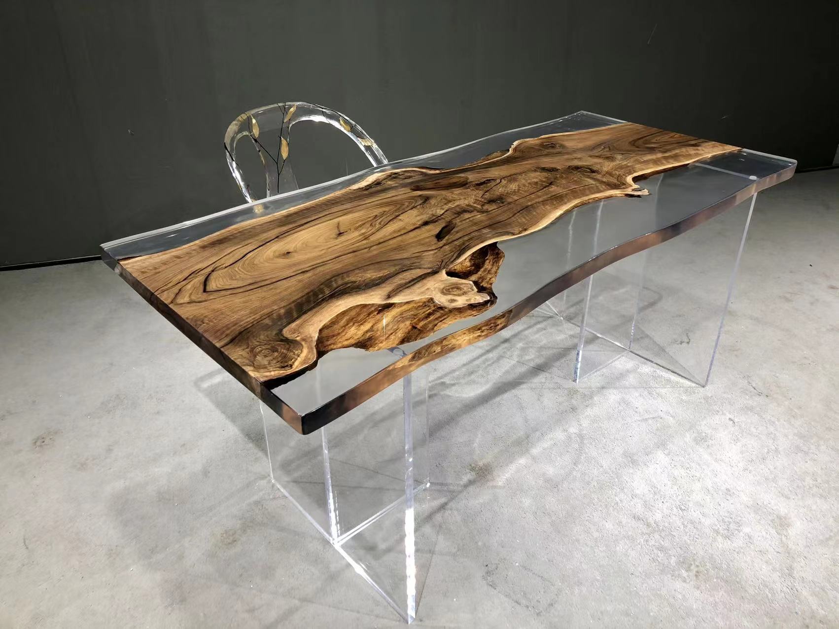 Walnut Epoxy Table in New York