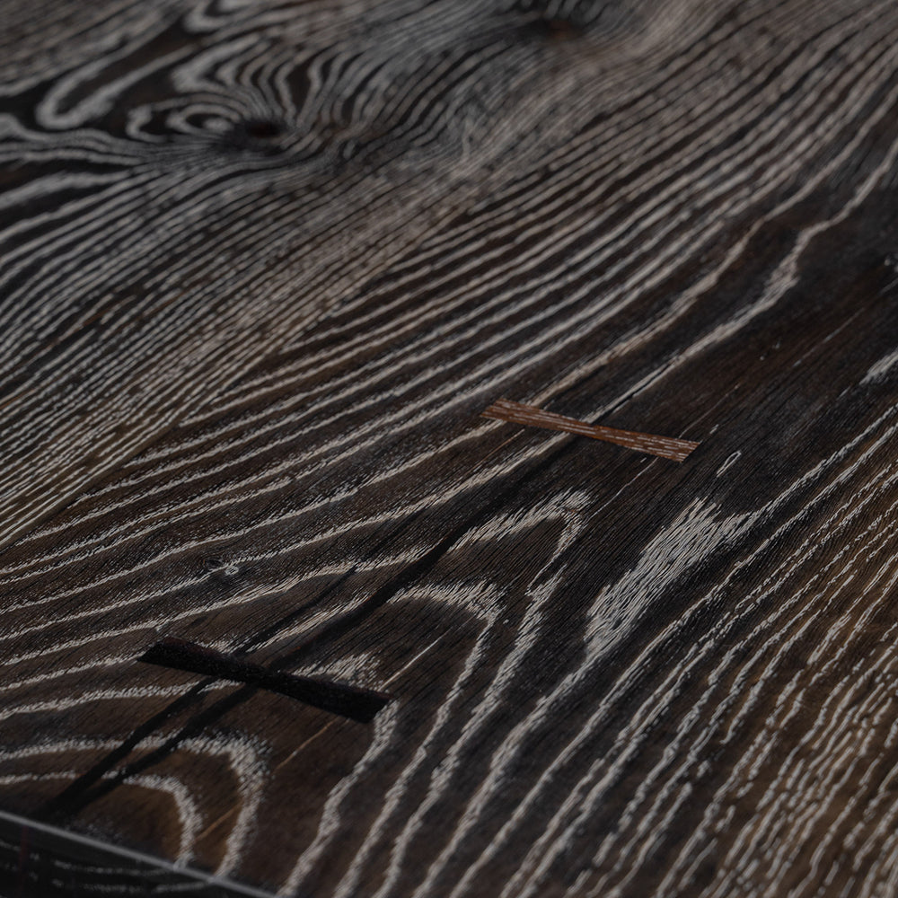 Oxidized White Oak Solid Wood Slab Table