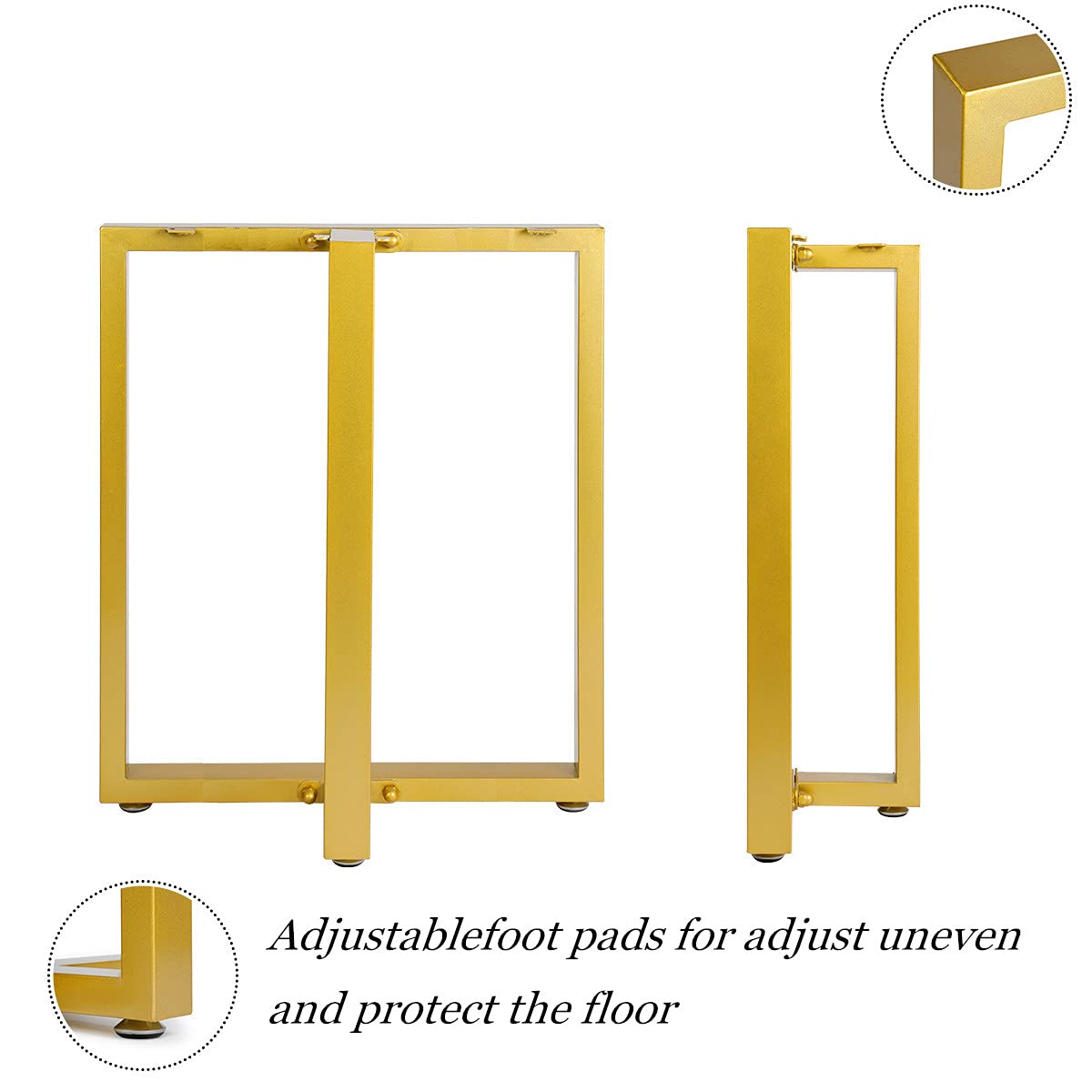 Metal Table Leg / Table Base T-shape Golden Color TL-04 One-pair