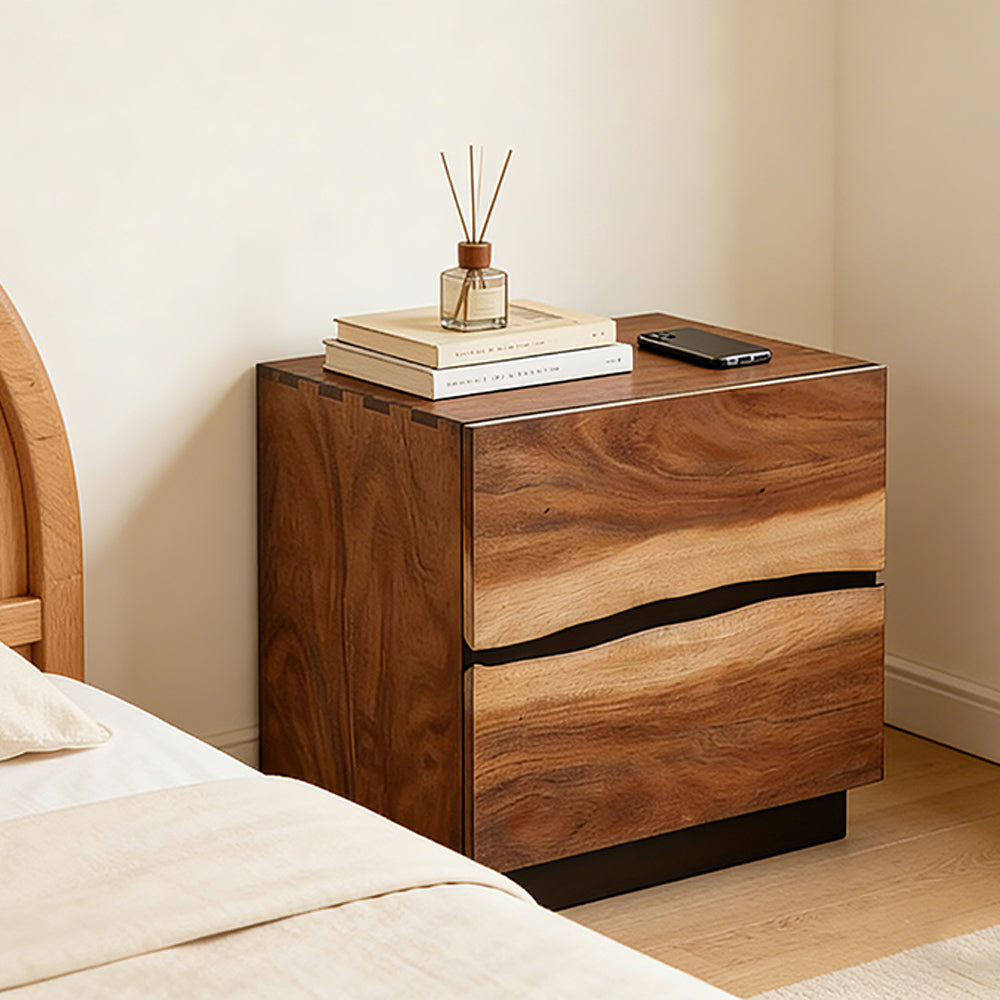 Walnut & Black River Epoxy Nightstand in Chicago