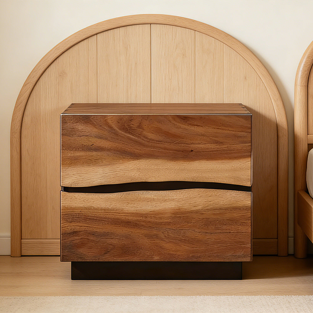 Modern Walnut River Epoxy Nightstand in Chicago