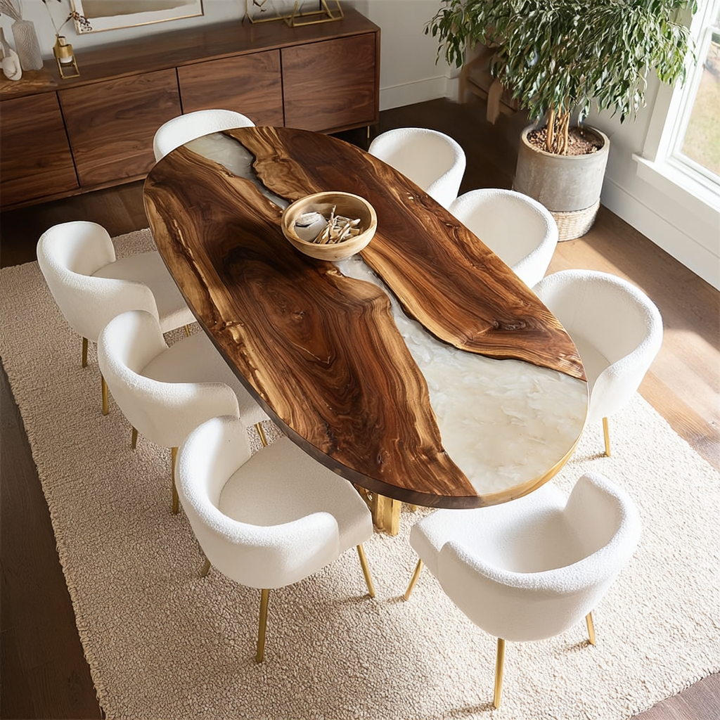 Nordic Style Epoxy Table Luxury for Dining Rooms & Family Gatherings in Phoenix