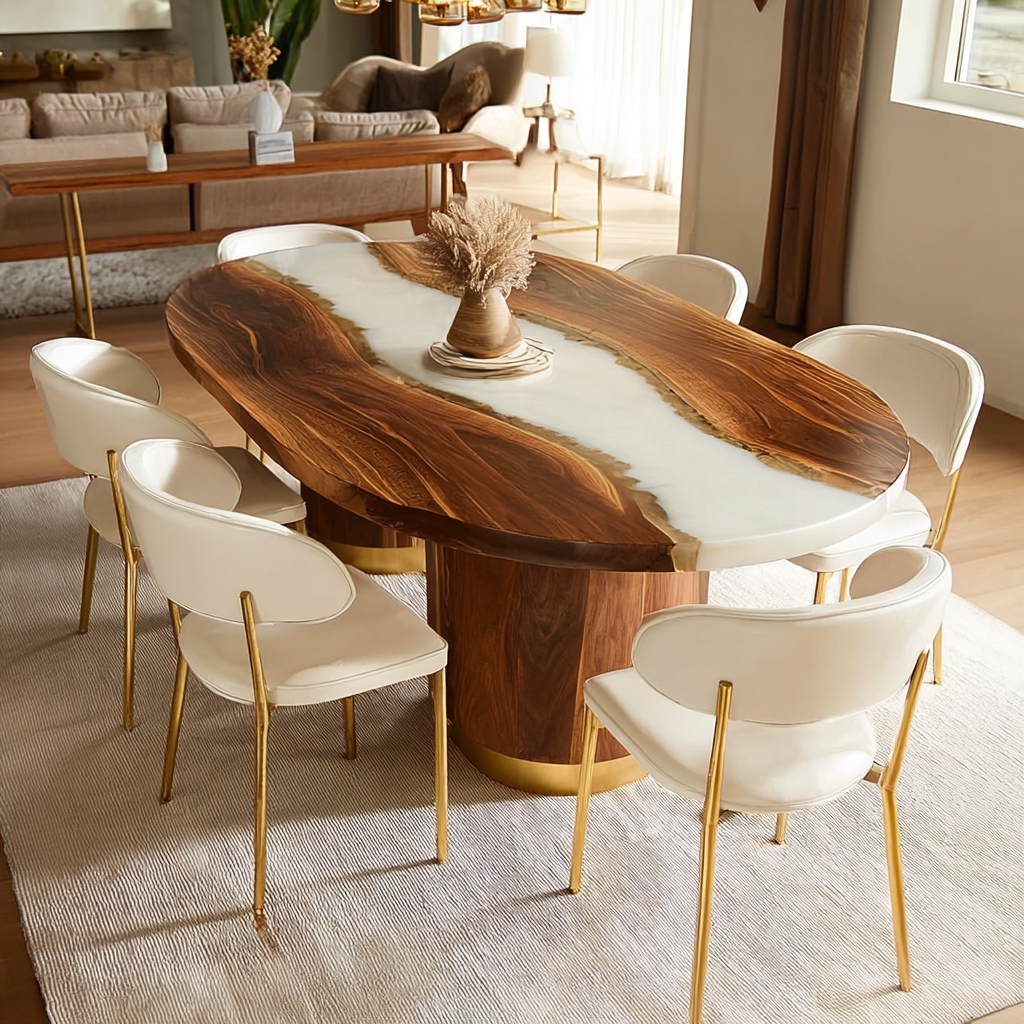 Oval Epoxy Table Luxury for Dining Rooms & Family Gatherings in Phoenix