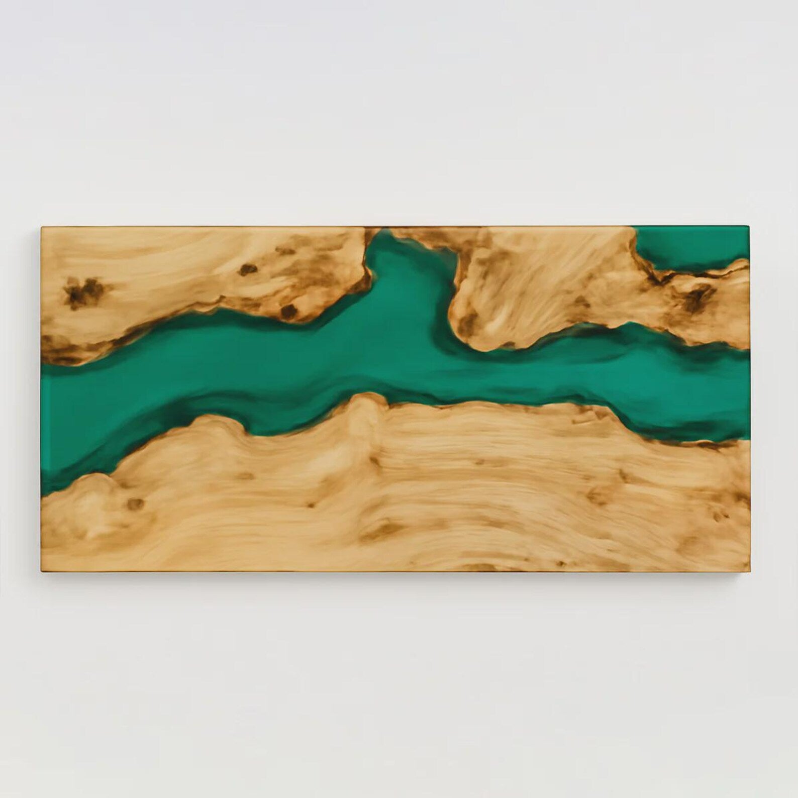 Handcrafted Poplar River Epoxy Headboard in Boston