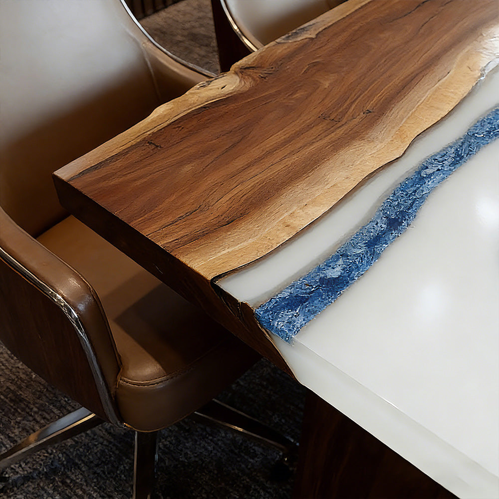 Black Walnut Blue-White Executive Conference Table in New York