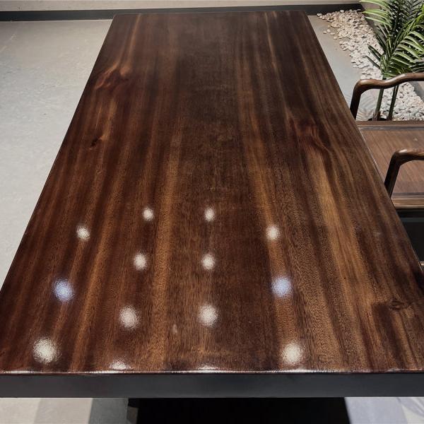 kazanahome Real Walnut Wood Dining Table