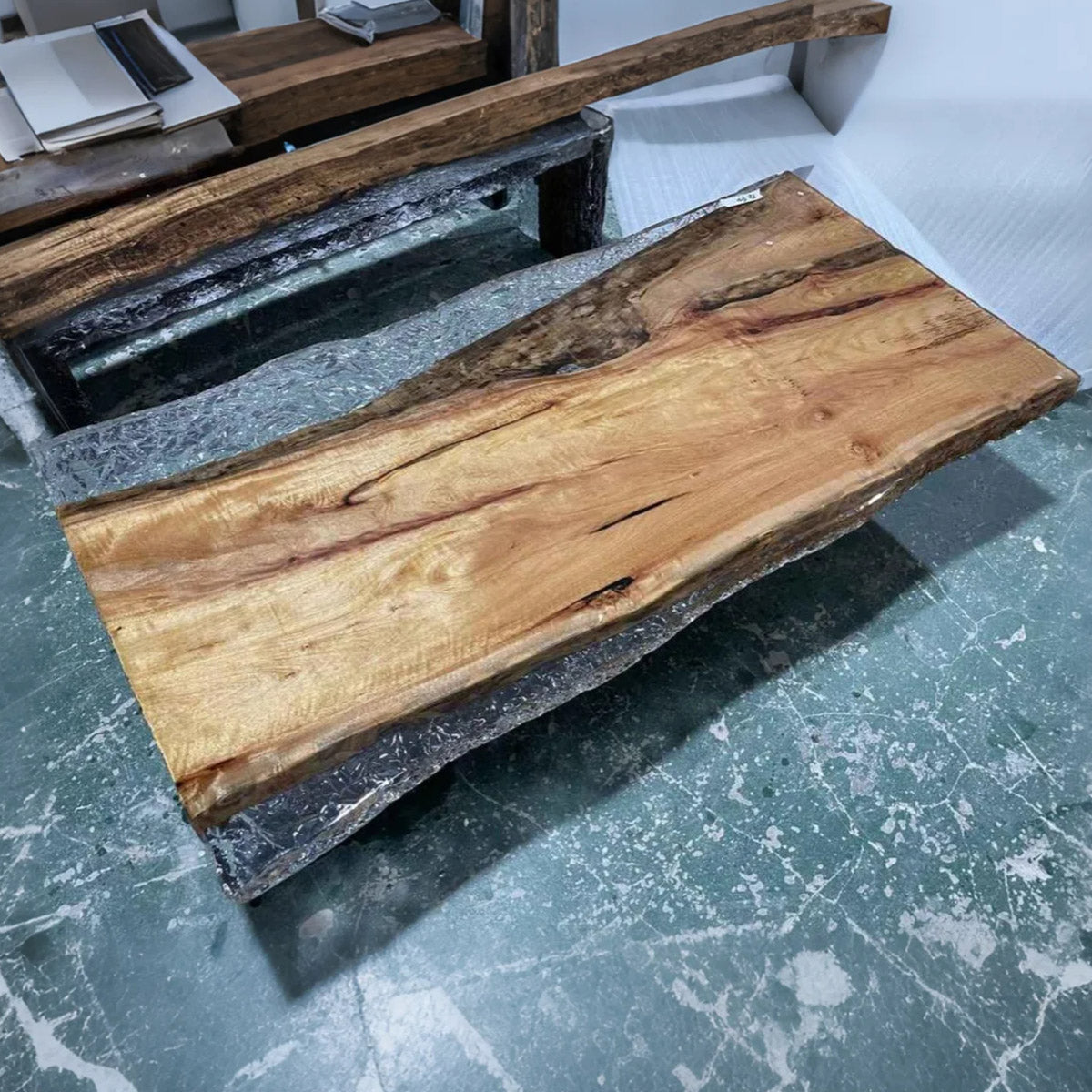 Red Camphor Epoxy Tabletop Kazanahome