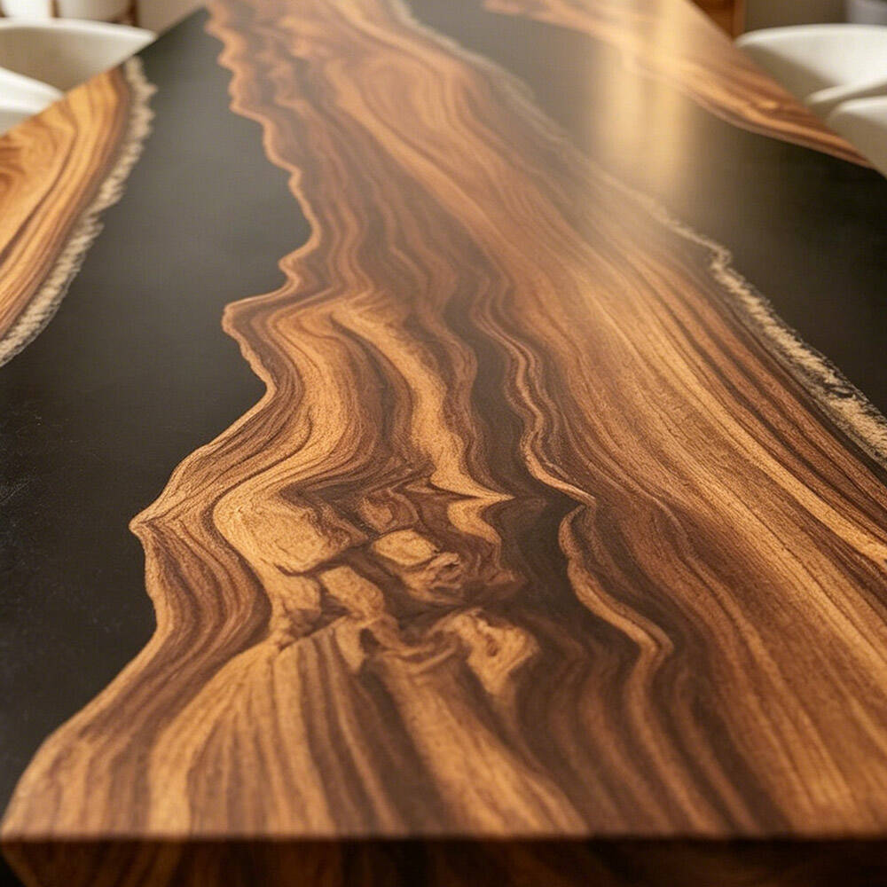 Black Walnut Epoxy Table Flow for Luxury American High-End Suites KCT102 in New York