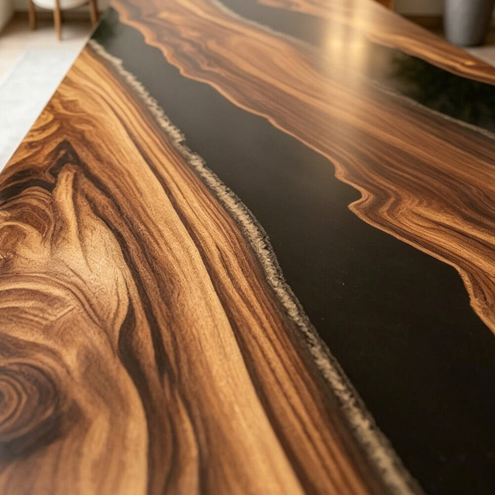 Black Walnut Epoxy Table for Luxury American High-End Suites KCT102 in New York