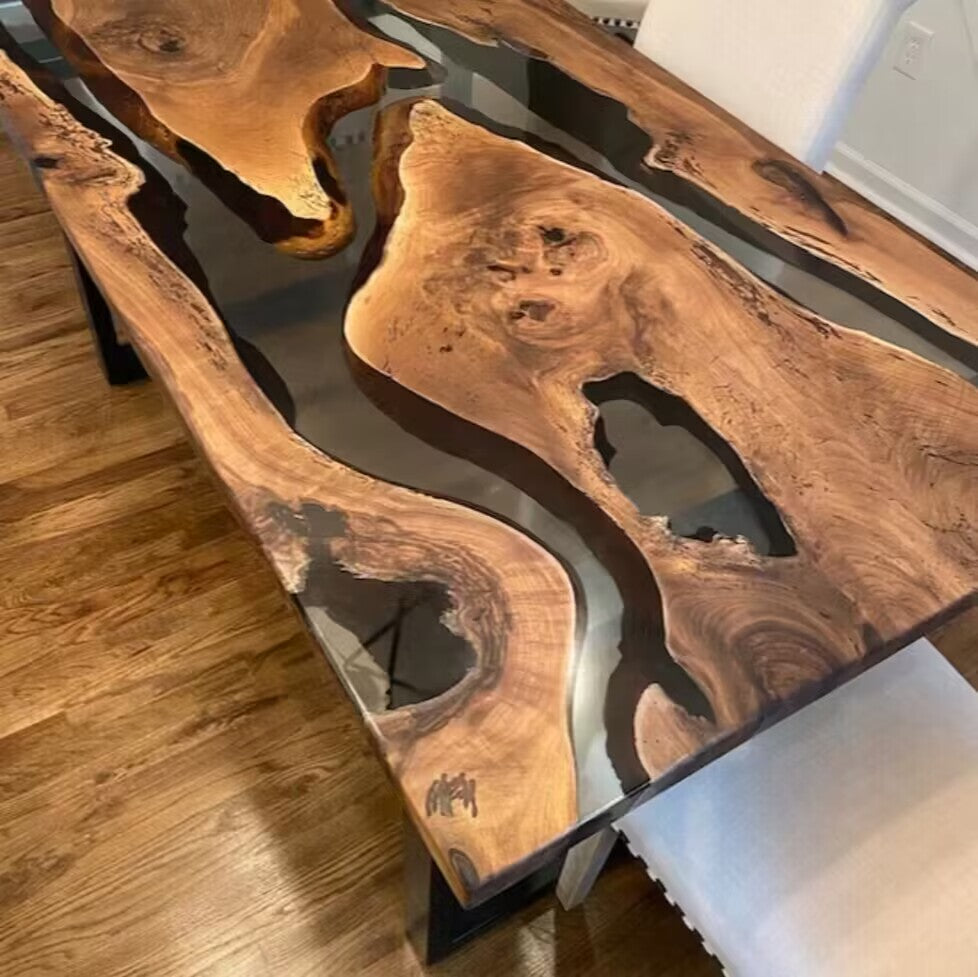 Custom Walnut Epoxy Table For Kevin