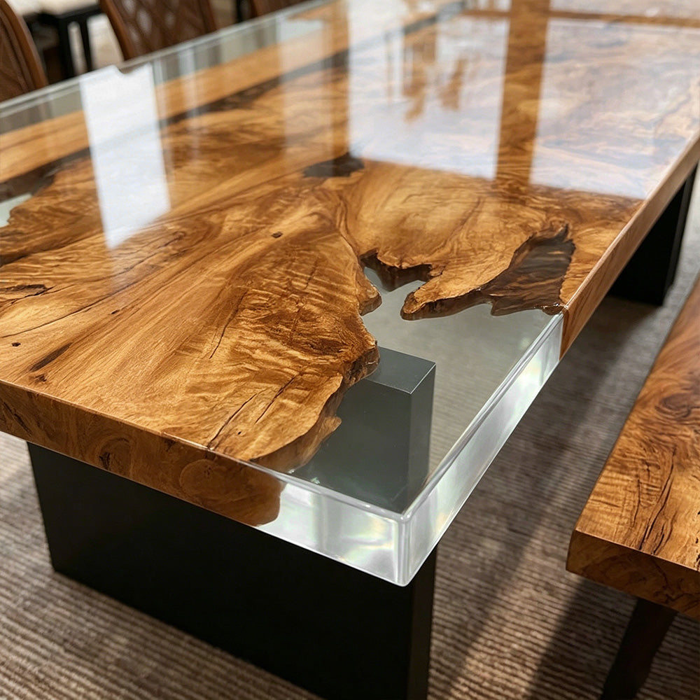 Olive Wood Resin Dining Set in Los Angeles