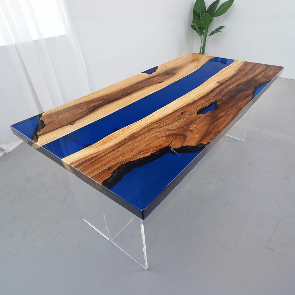 KAZANAHOME Walnut Epoxy Table in Brooklyn