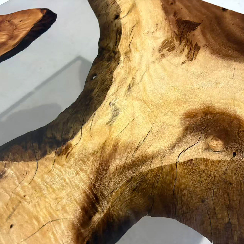 Custom Walnut Square Epoxy Table