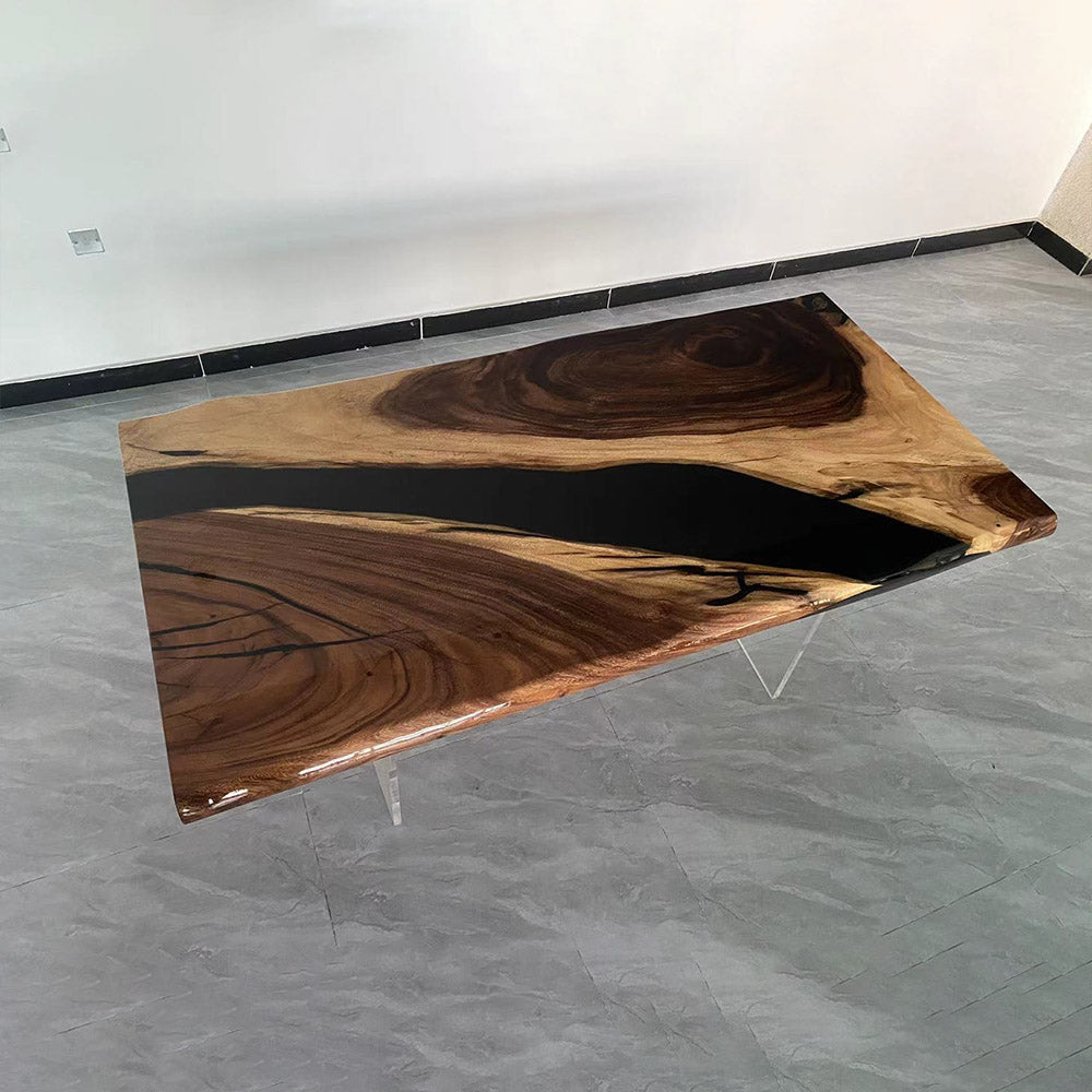KAZANA Walnut River Resin Epoxy Table