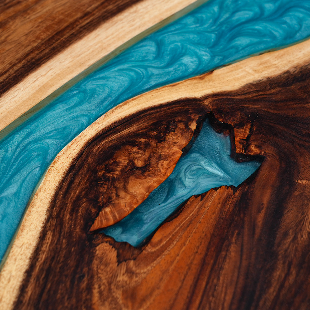 Kazanahome Walnut Live Edge River Resin Epoxy Tabletops