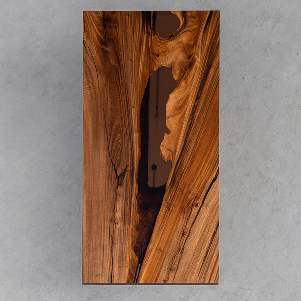 Kazanahome Walnut Wood Epoxy Table