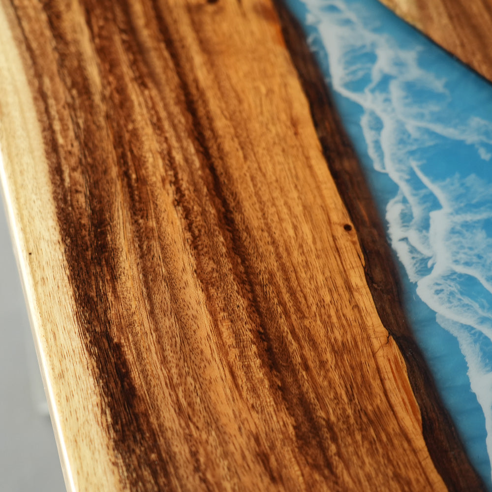 KAZANAHOME Walnut Epoxy Table