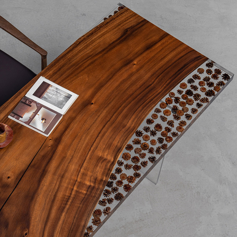 Custom Walnut Epoxy Table