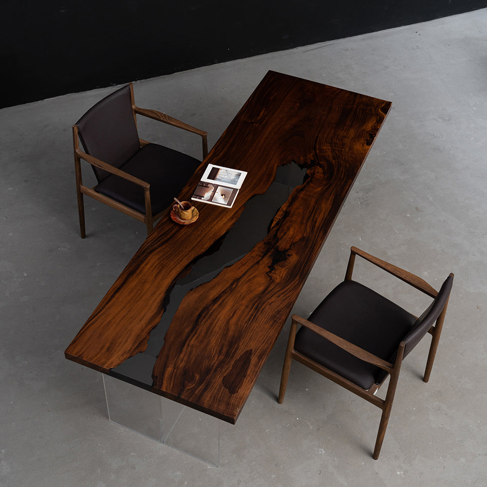 KAZANA Walnut Epoxy Table