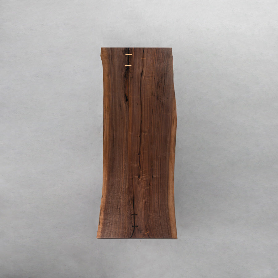 KAZANA Live Edge Kitchen Table Black Walnut Table 32.76"Wx76.77"L