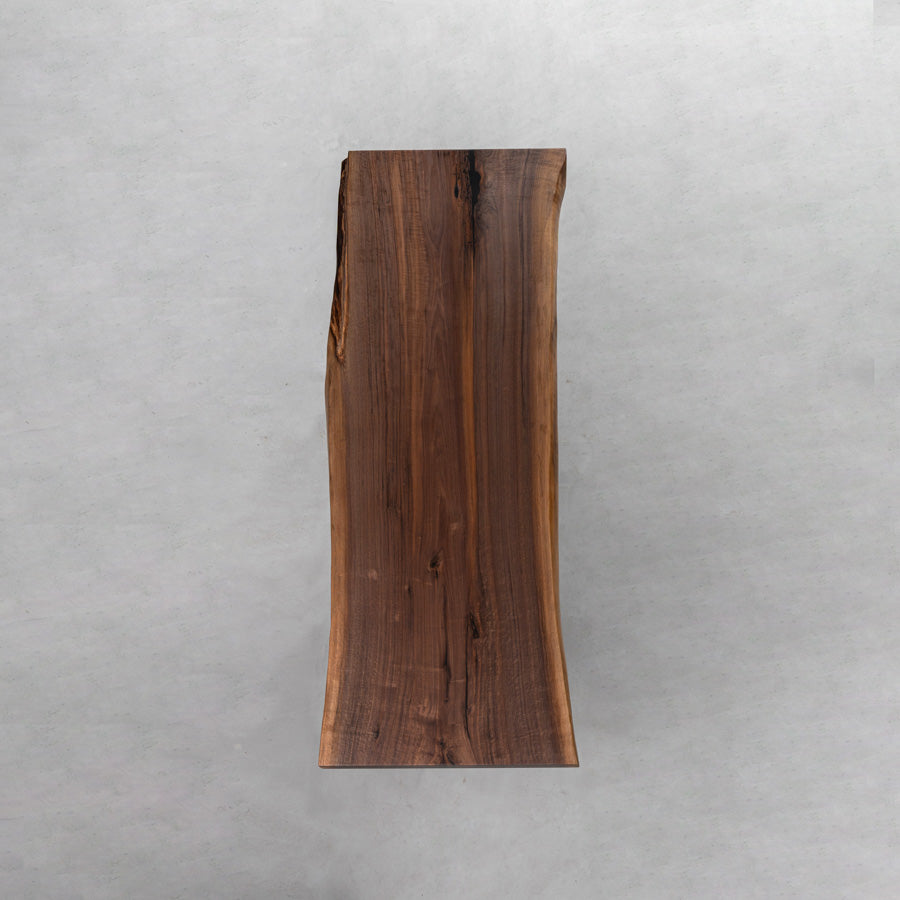 KAZANA Live Edge Kitchen Table Black Walnut Table 32.76"Wx76.77"L
