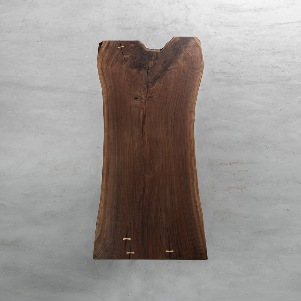 KAZANA Black Walnut Table Live Edge Kitchen Dining Table 36.42"Wx 80.71"L