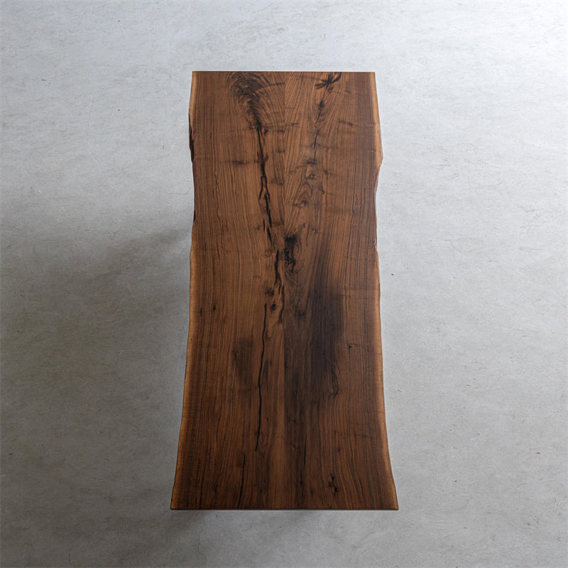 KAZANA Live Edge Dining Wood Table With Black Walnut 38.98"Wx 99.69"L