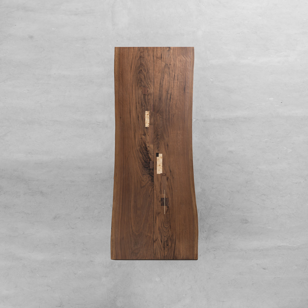 Kazana Black Walnut Table Live Edge Wood Table 33.78"Wx83.66"L