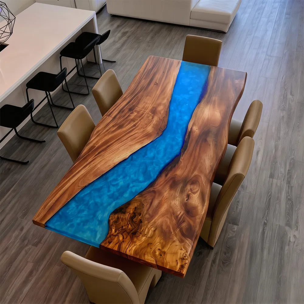 blue-resin-river-dining-table