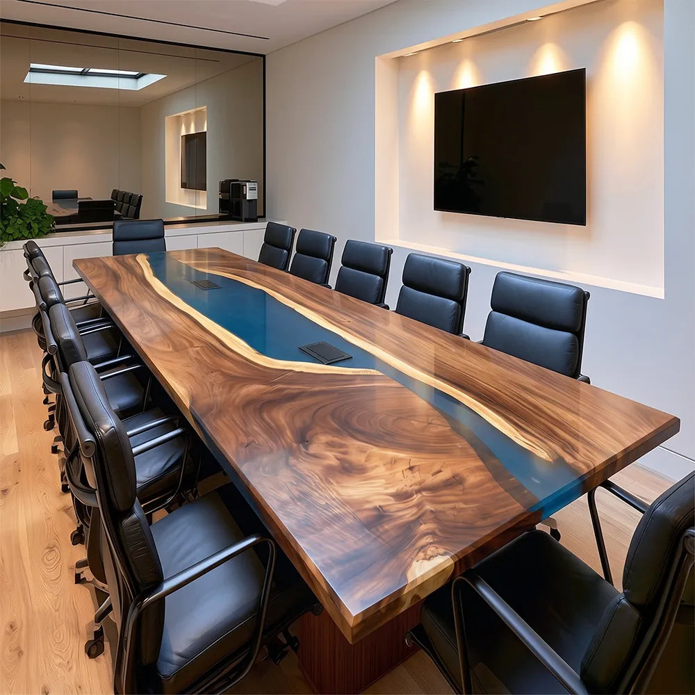 blue-epoxy-table-power-outlets-austin-tx