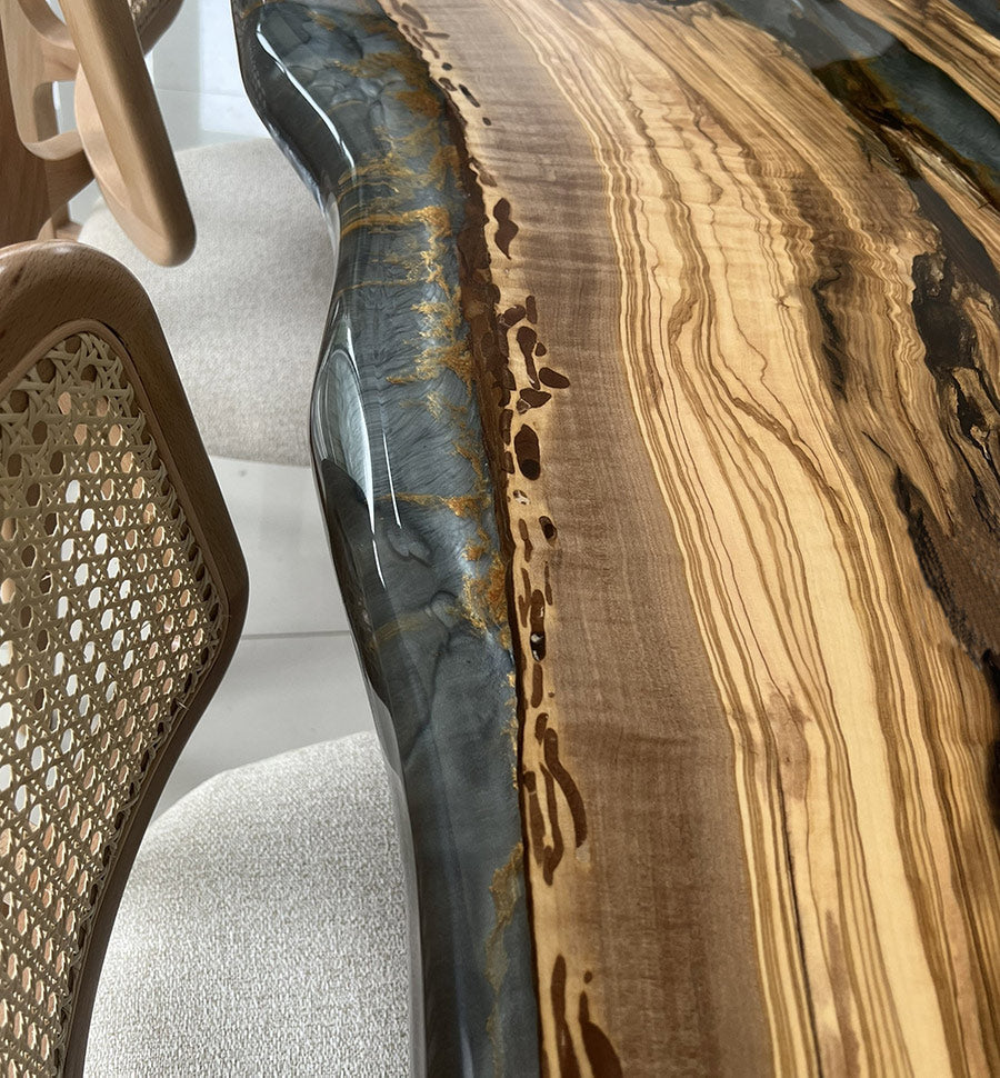 Wood Resin Epoxy Table - Kazanahome