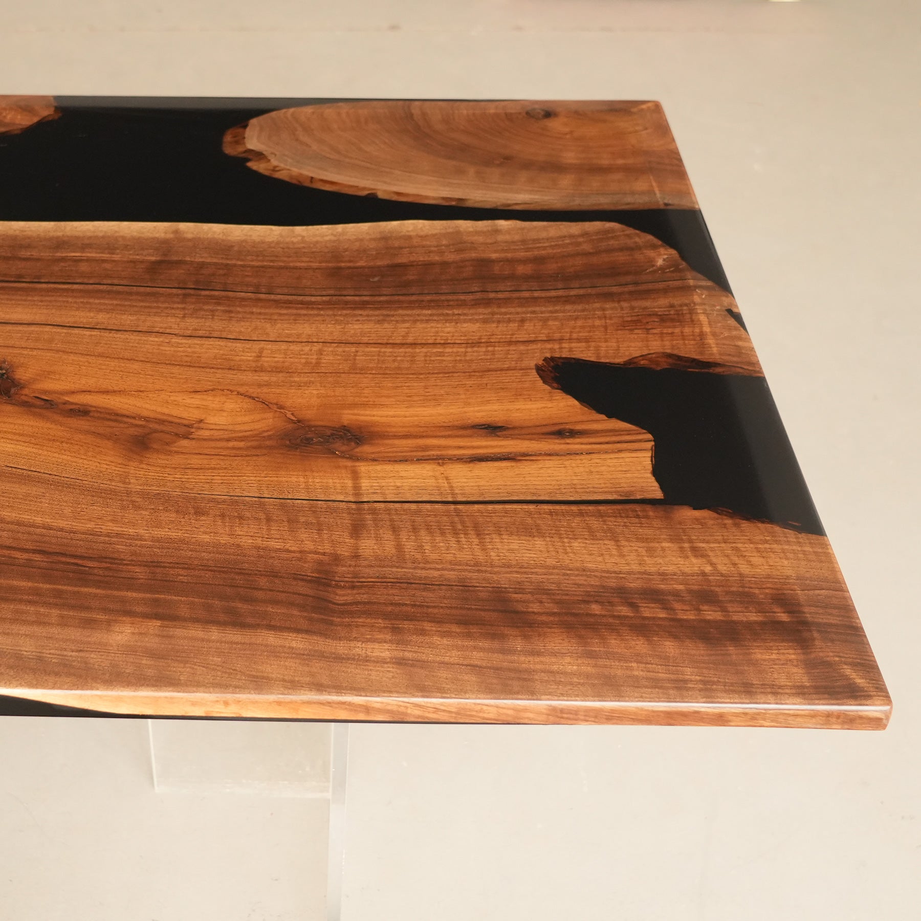Black Walnut Wood Resin Epoxy Table 42"W x 96"L