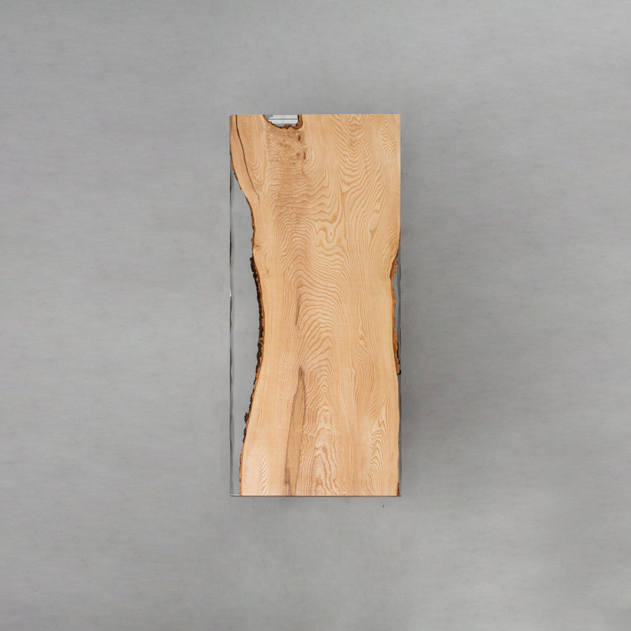 KAZANA Ash Handmade Clear Epoxy Dining Table 31.5"Wx 70.79"