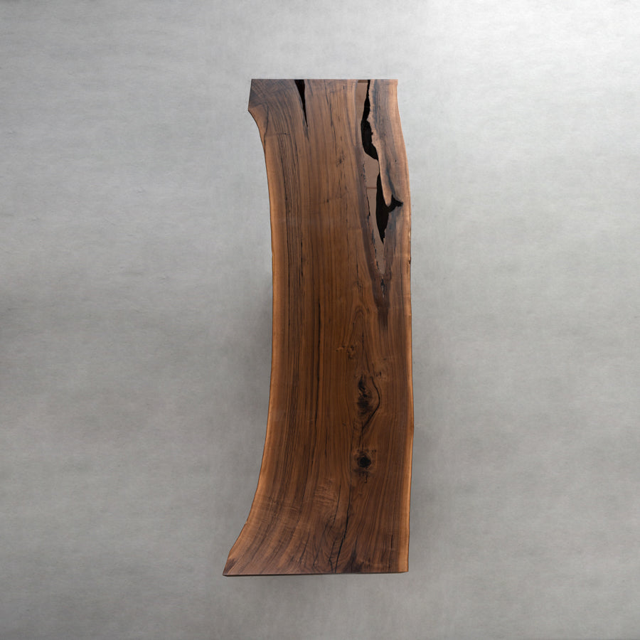 KAZANA Black Walnut Epoxy Resin Dining Table Slab 35.83"Wx 116.93"L