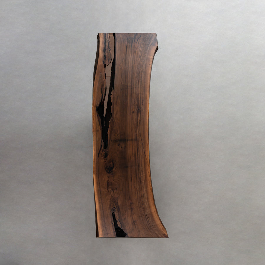 KAZANA Black Walnut Epoxy Resin Dining Table Slab 35.83"Wx 116.93"L