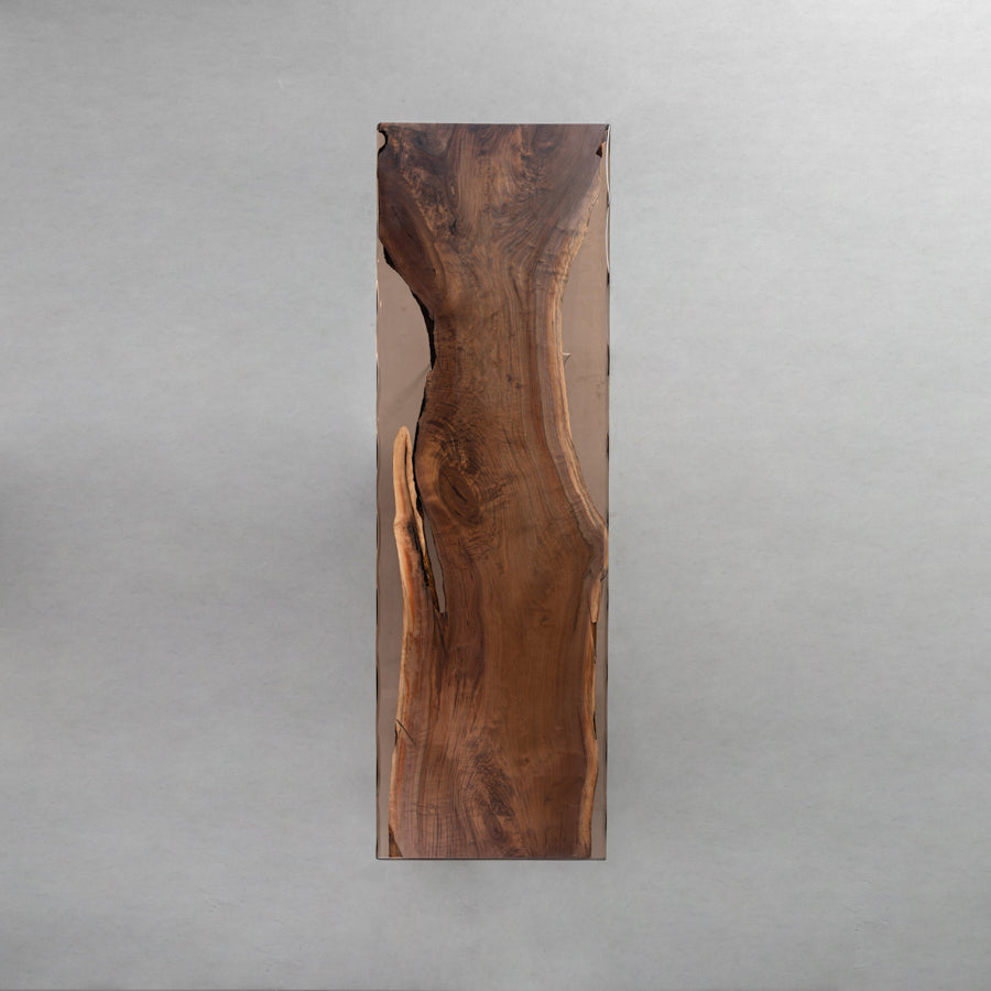 KAZANA Dining Table Black Walnut Epoxy Resin Table 35.43"Wx 114.2"L