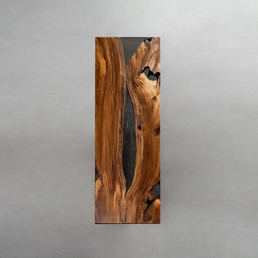 Custom Handmade Walnut Wood Epoxy River Dining Table